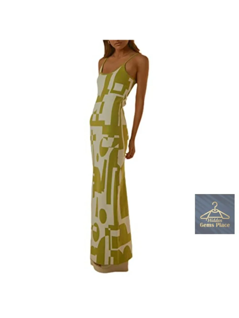 Sleeveless Spaghetti Strap Cut Out Maxi Dress Backless Y2K Knit Bodycon
